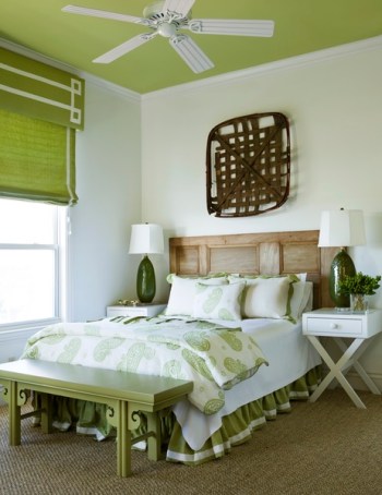 Green Painted Ceiling