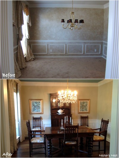 Dining Before and After Collage