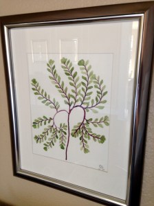 Watercolor Fern Close up 2