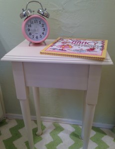 Painted Side Table Girls Room Lid Closed