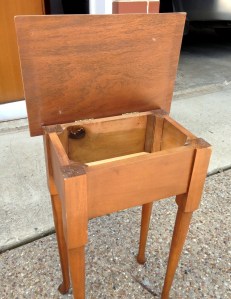 Side Table Before Lid Open