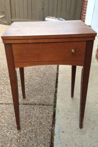 Vintage Sewing Table Lid Closed