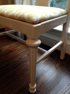 Vanity Bench After Leg Detail