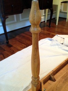 Oak Table Turned Farmhouse Table Before Painting