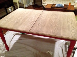 Oak Table Turned Farmhouse Table Stripped Second Time