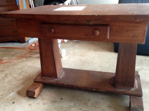 Library Table Before