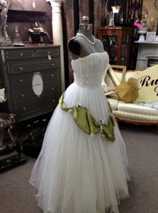 Antique Mall Booth with Wedding Dress