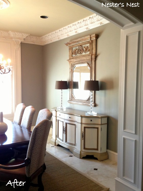 SS Dining Room Buffet and Mirror After - NN