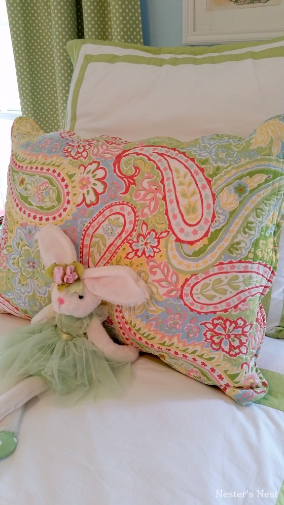 A's Blue Room Bunny on Bed - NN